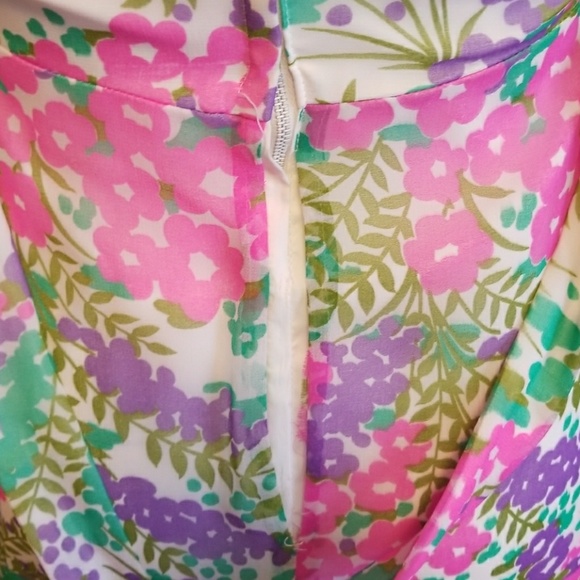 {vintage} Couture floral maxi dress - Picture 6 of 7